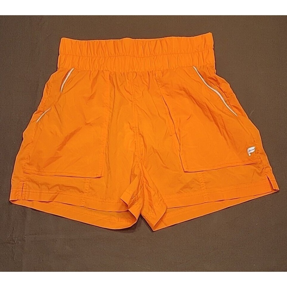 Fabletics Ultra High Waisted Piped Nylon Short Womens Medium Passion Orange